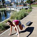 Pic of Eden Young does footjob on a hard dick