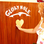 Pic of MILF sucking a big cock on the crapper