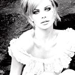 Pic of Charlize Theron black-and-white sexy posing scans from mags