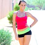 Pic of Rahyndee James takes a jog early in the morning and ends up naked on the road