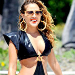 Pic of Adrienne Bailon in a bikini filming scenes for Empire Girls in Miami