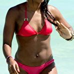 Pic of Alexandra Burke in red bikinie on the beach