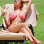 Pic of Amy Childs deep cleavage on the beach in Dubai