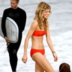 Pic of AnnaLynne McCord in red bikini films 90210 on the beach in LA