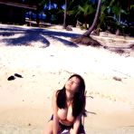 Pic of Ayami Sakurai posing at the beach
