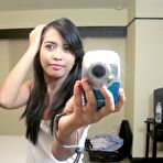 Pic of Nervous looking Filipina girl friend emailed in her self shot nude pics.