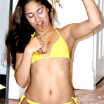 Pic of Hot bikini babe covered in syrup