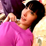 Pic of Adorable teen girl slicks up her boyfriends cock before sex