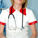 Pic of Naughty nurse Kate having fun on gynochair at the kinky clinic