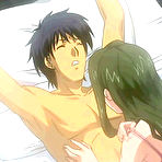 Pic of Horny hentai swetie deep blowjobs and rides cock on bed