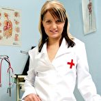 Pic of Naughty nurse Misa having fun on gynochair at the kinky clinic