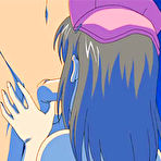 Pic of Hot anime nurse strokes a cock between her big boobs