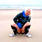 Pic of Beach Babe Pissing In Public