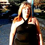 Pic of Chubby nasty blonde plumper Bree in large fat net stockings 