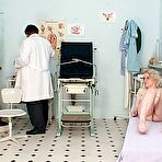 Pic of MatureMora  gets her fluffy cunt finger and speculum check up