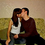 Pic of iTeenVideo @ Brunette babe rides her wet shaved snatch on a big dick
