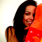 Pic of Kiki18:: Kiki, teen blowjob, hot teen, teen fucked Teen brunette posing exclusively on bed and showing tits