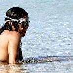 Pic of Michelle Rodriguez wearing a bikini on a yacht in Ibiza