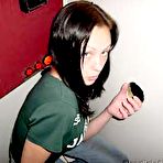Pic of Cute Teen Slut Satisfying All The Strangers Cocks At Glory Hole!