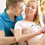 Pic of Gorgeous cutie enjoys sucking his huge tool