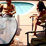 Pic of Teen masturbates in her panties by the pool