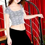 Pic of Teen cutie in tiny skirt and thongs