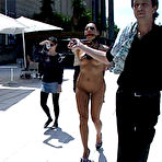 Pic of Public Disgrace - Beautifull brunette with big boobs swallows cocks in public group sex and gets fucked in the ass
