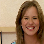 Pic of Nice titties teen rubs her hard little clit