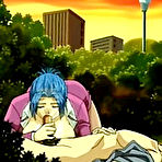 Pic of Cute hentai lady sucks and then rides the hard cock