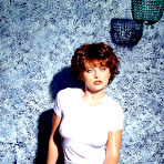 Pic of Bobbi Eden - Foxy redhead babe Bobbi Eden strips her white lingerie and shows her fuckable cunt.