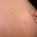 Pic of Amateur redhead teen in black fishnet stockings piercing play! - First Time Videos