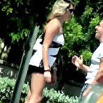 Pic of Pervsonpatrol.com amateur girls, voyeur girls, hardcore sex Platinum blonde babe has her shaved wet pussy big cock banged