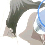 Pic of Bondanime.com - Busty hentai ass injection with an enema and spraying cum on her body  