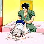 Pic of Lovely hentai girl enjoys sex with a muscular man