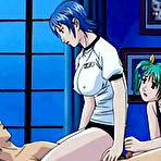 Pic of Horny hentai sweties hot threesome gangbanged orgy