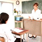 Pic of Rio Fujisaki as a sexy teacher in her blouse :: JCosPlay.com