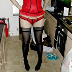 Pic of Beautiful close up pussy pics of MILF wearing lingerie and stockings