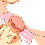Pic of Slutty hentai lady hot jerked a wet stiff cock on sofa