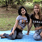 Pic of Pacino's Adventures @ Two naughty girls licking and strapon screwing with passion