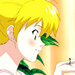 Pic of TITANIME.COM PRESENTS : Blonde hentai gets squeezed her nipples by Issun until climax 