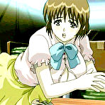 Pic of TITANIME.COM PRESENTS : Hentai schoolgirl Harumi with big firm boobs riding a dick and swallow cum 