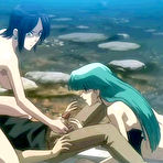 Pic of Two hentai  hot threesome gangbang with lucky dude