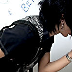 Pic of Ethical 5 min before his exam he decided to go pee contrariwise to see a large throbbing monster cock requesting a service through the hole in the wall asian male jocks at boy glory hole!