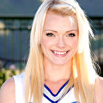 Pic of Cute Blonde Cheerleader Zoey Paige Strips Butt Naked Outside