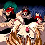 Pic of Horny anime cutie having group sex gangbanged orgy