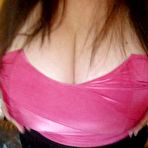 Pic of big cleavage in a pink jumpsuit
