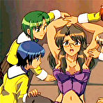 Pic of Bondanime.com - Hentai babe caught by coeds and fucked on the table 