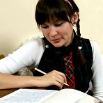 Pic of FuckStudies.com - Horny brunette teen gets involved by her teacher in hot sex