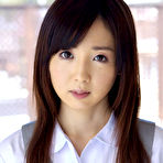 Pic of Mio Ayame Asian smiles and shows ass in panty under uniform