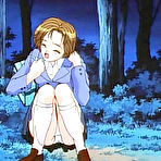 Pic of Bondanime.com - Hentai coed gets smack down in the forest by bandit 